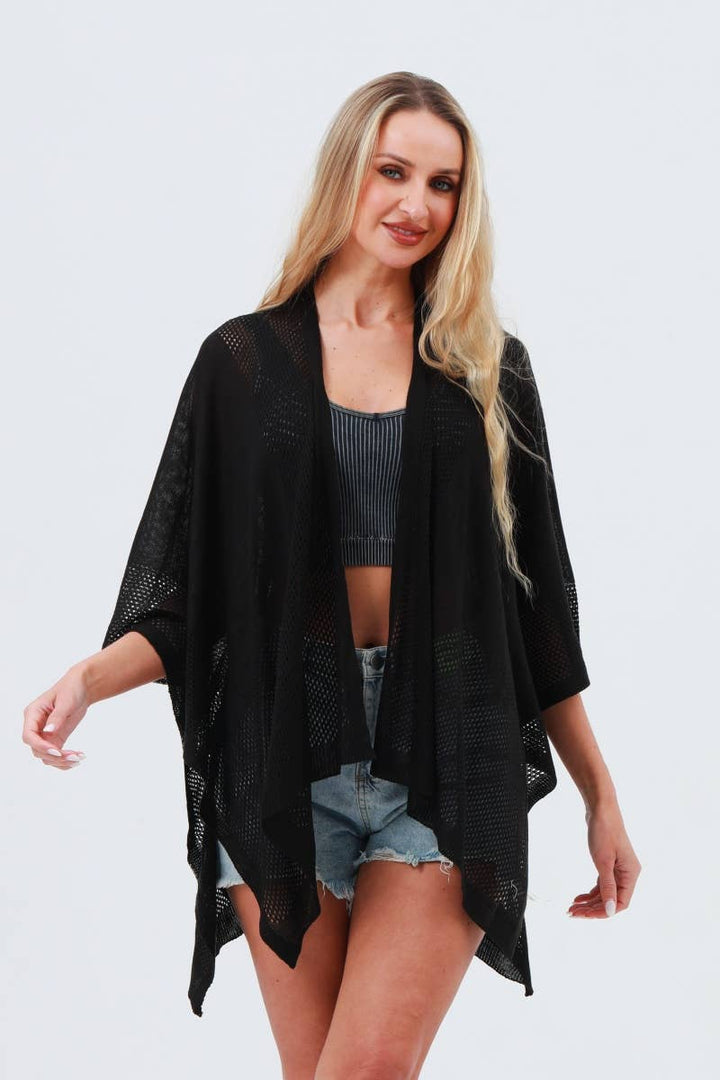 Oversized Mesh Kimono: