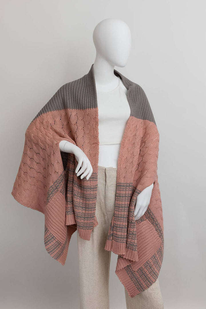 Two Tone Striped Wrap