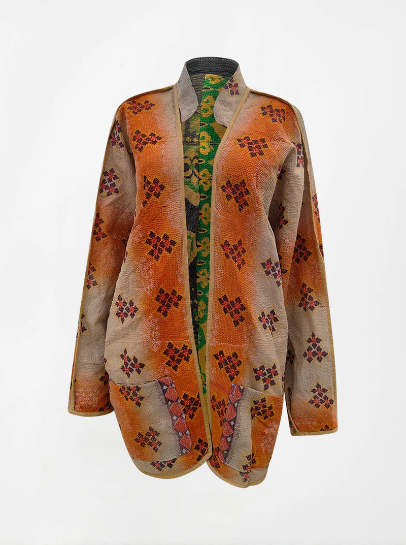 Kantha Long Jacket- Manyee