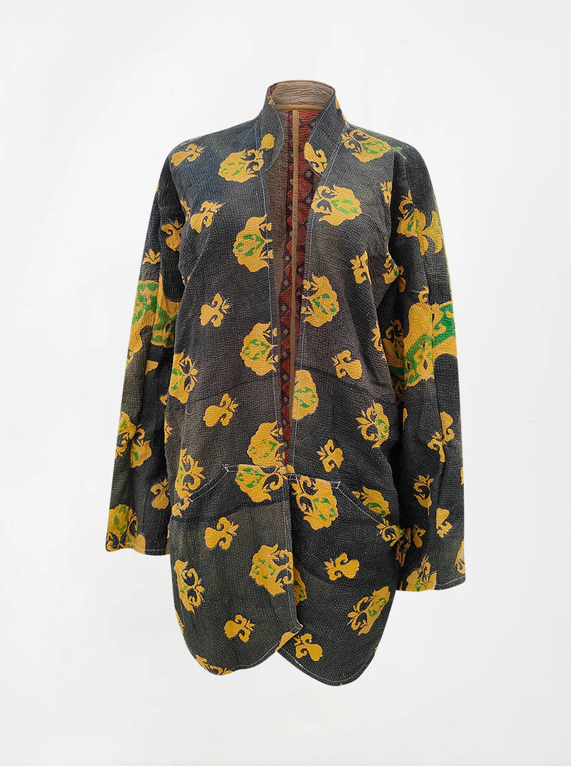 Kantha Long Jacket- Manyee