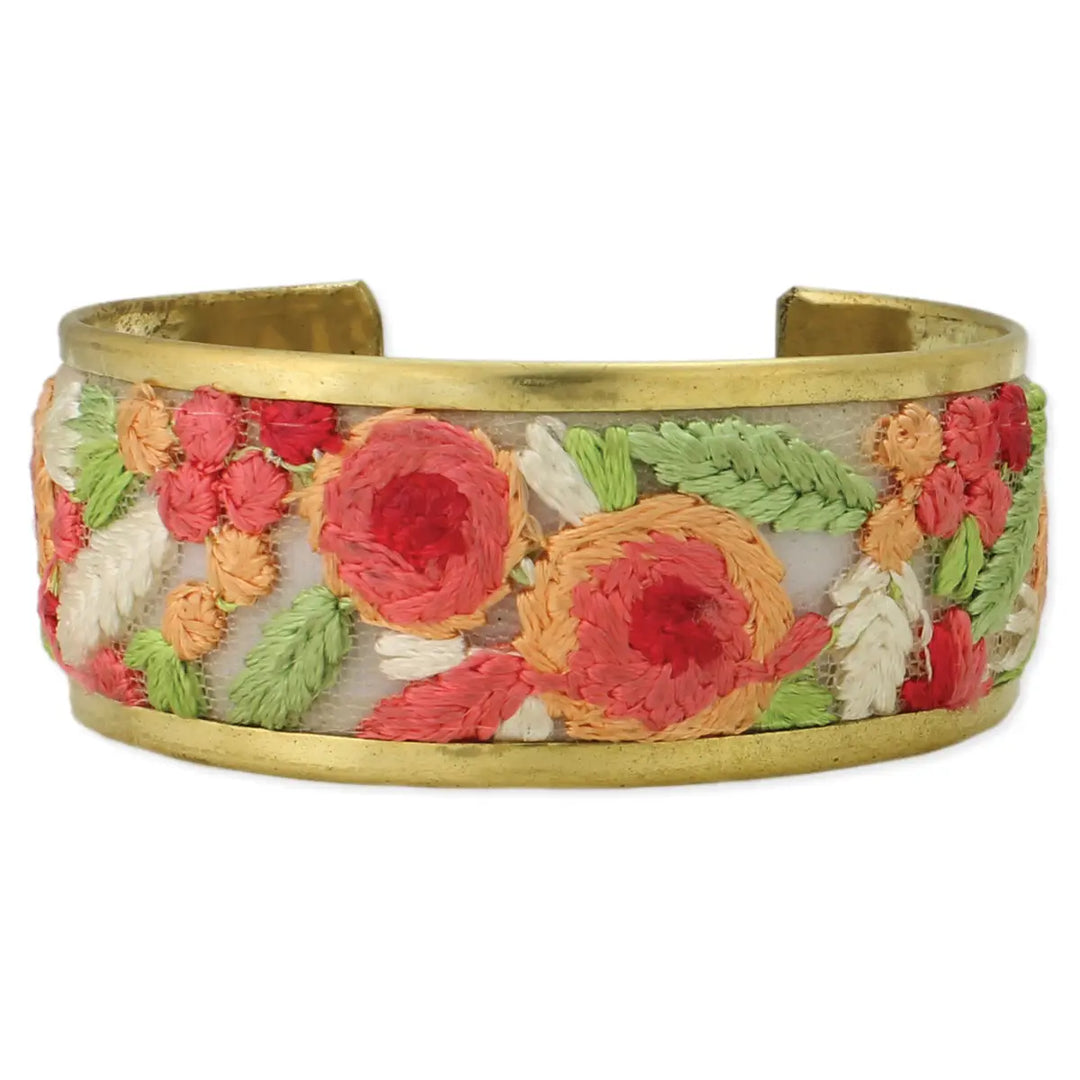 Cottage Floral Embroidered Cuff